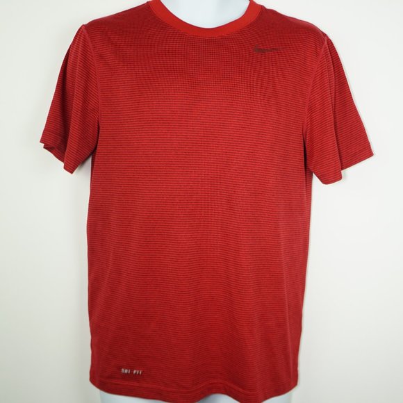 Nike Dri-Fit Mens Athletic T-Shirt Size Small Red - Picture 2 of 6